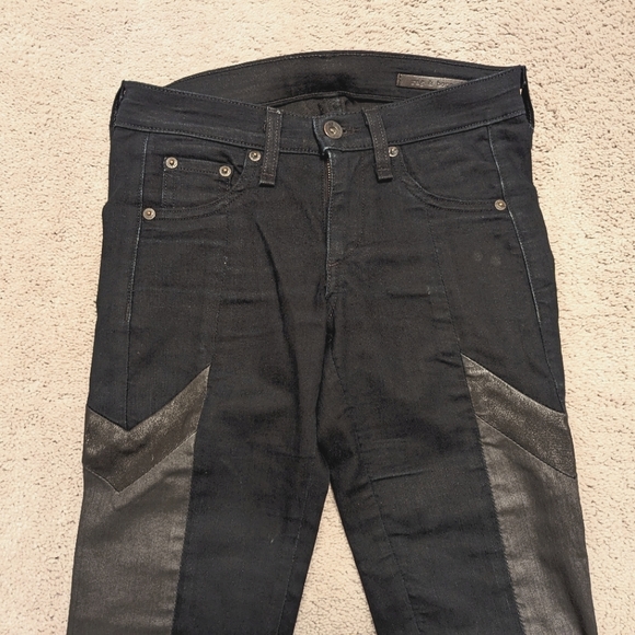 Size 24 rag & bone moto style skinny jeans - Picture 5 of 6